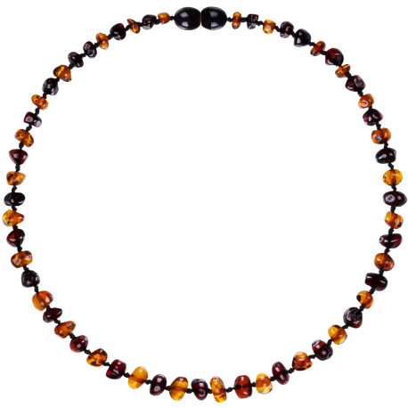 Wild Sun Barnsteen Ketting Volwassene – 45 cm – Cognac / Cherry